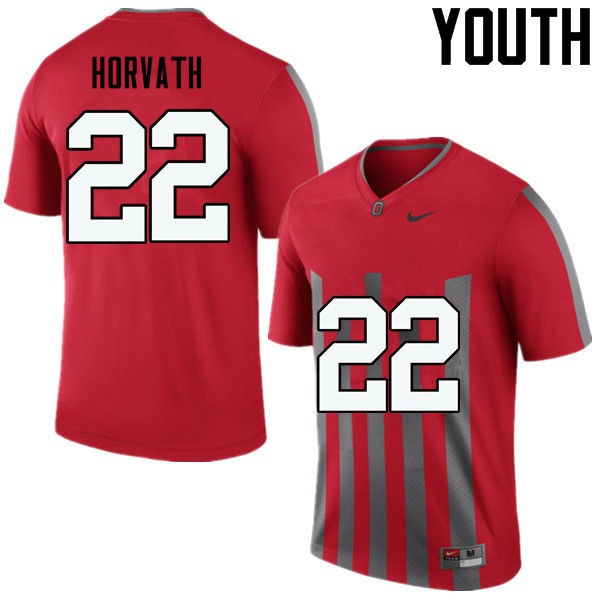Ohio State Buckeyes #22 Les Horvath Youth Stitched Jersey Throwback